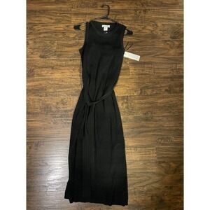Rachel Zoe New With Tags Black Knit Sleeveless Dress Long Size XS